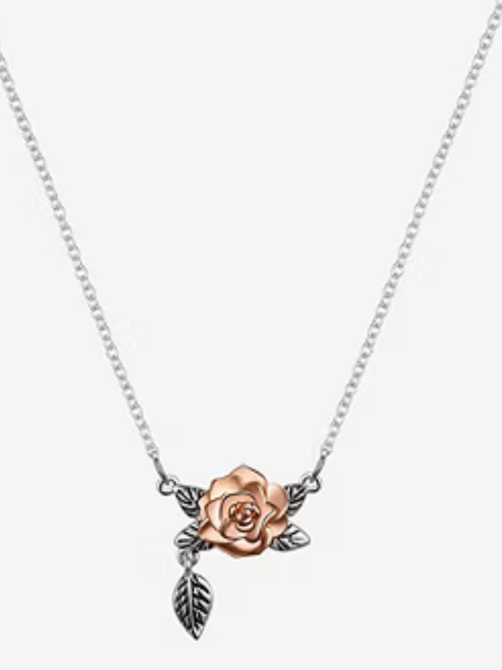 Disney Jewelry | Beauty and the Beast Enchanted Rose Pendant Necklace